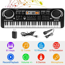 Load image into Gallery viewer, 61 Keys Digital Music Electronic Keyboard