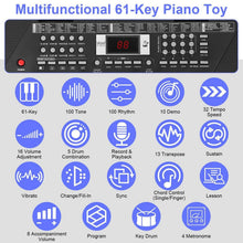 Load image into Gallery viewer, 61 Keys Digital Music Keyboard Electronic Piano