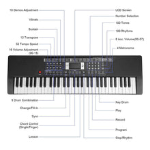 Load image into Gallery viewer, 61 Keys Digital Music Keyboard Electronic Piano