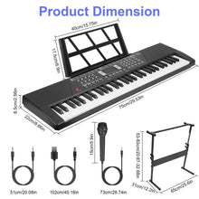 Load image into Gallery viewer, 61 Keys Digital Music Keyboard Electronic Piano