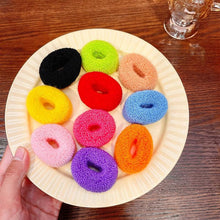 Load image into Gallery viewer, 6/12 Pcs Women Girl Cute Knitting Solid Scrunchies Rubber Band Children Soft Elastic Hair Bands Colorful Large Hair Ties, Strong Elastic Hair Bobbles for Ponytail Holder Sweet Hair Accessories Set