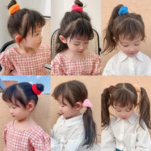 Load image into Gallery viewer, 6/12 Pcs Women Girl Cute Knitting Solid Scrunchies Rubber Band Children Soft Elastic Hair Bands Colorful Large Hair Ties, Strong Elastic Hair Bobbles for Ponytail Holder Sweet Hair Accessories Set