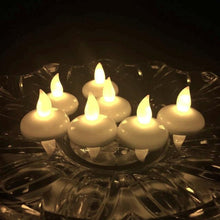 将图片加载到图库查看器,6/12PCS Floating Candle Lights LED Floating Candles Flameless Tea Lights Warm Yellow Battery Operated Waterproof Decoration for Wedding Thanksgiving Christmas Waterproof Flameless on Water Candles LED Tea Light Wedding Party Decorative