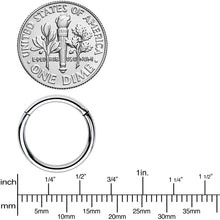 将图片加载到图库查看器,14G 1/2 Solid G23 Implant Grade Titanium Hinged Segment Ring