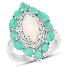 将图片加载到图库查看器,3.61 Carat Genuine Multi Stones .925 Sterling Silver Ring