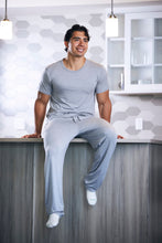 Load image into Gallery viewer, Men's Soft Bamboo Lounge Pajama Set - Short Sleeve Top & Pants