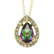Load image into Gallery viewer, Treated Topaz Diamond Fashion Pendants 14KT Yellow Gold