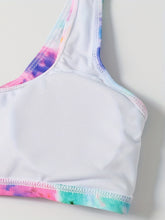 Load image into Gallery viewer, Bikini Tie Dye 2 Piece Swimsuit Set – Vibrant High Waist Comfortable Bikini with Round Neck Crop Top High Cut Leg and Comfortable Fit – Stylish Women's Swimwear for Summer Beach Vacations Pool Parties and Water Sports