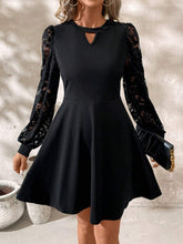 Load image into Gallery viewer, Luxury Black Long Sleeve Mini Dress Sophisticated & Timeless Dress