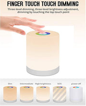 Load image into Gallery viewer, Touch Dimmable Table Lamp, Bedside Table Lamp, LED Night Light with Color Changing Portable for Living Room Bedroom