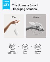 Load image into Gallery viewer, Anker Power Bank (10K, Fusion, Built-In Cable)