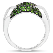 将图片加载到图库查看器,1.82 Carat Genuine Chrome Diopside .925 Sterling Silver Ring