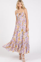 Load image into Gallery viewer, Floral Smocked Back Ruffled Hem Maxi Cami Dress For Summer β Boho Chic, Trendy, Fluttering, Feminine & Effortlessly Stylish