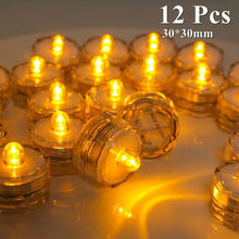 Load image into Gallery viewer, 6/24Pcs Flameless LED Candles Electric Fake Candle Battery Operated LED Tea Lights in Warm White for Wedding Table Festival Celebration Halloween Tea Light Creative Lamp Battery Powered Home Wedding Birthday Party Decoration Lighting