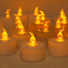 Load image into Gallery viewer, 6/24Pcs Flameless LED Candles Electric Fake Candle Battery Operated LED Tea Lights in Warm White for Wedding Table Festival Celebration Halloween Tea Light Creative Lamp Battery Powered Home Wedding Birthday Party Decoration Lighting