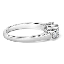 Load image into Gallery viewer, 14K White Gold 3/4 Cttw Lab Grown Diamond 3 Stone Ring Band (F-G Color, VS2-SI1 Clarity)- Size 7
