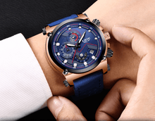 将图片加载到图库查看器,Men's Waterproof Modern Watch With Leather Belts, Stainless Steel Case Excellent Look Perfect Gift