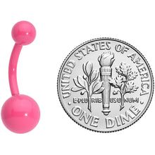 将图片加载到图库查看器,Pink Glow In The Dark Effect Belly Ring