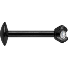 将图片加载到图库查看器,5/16 Clear 2mm Gem Black IP Internally Threaded Labret Monroe Tragus