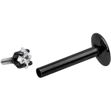 Load image into Gallery viewer, 5/16 Clear Square CZ Black PVD Internally Threaded Labret Monroe