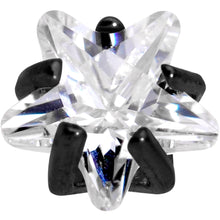 将图片加载到图库查看器,1/4 Clear Star CZ Gem Black PVD Internally Threaded Labret Monroe