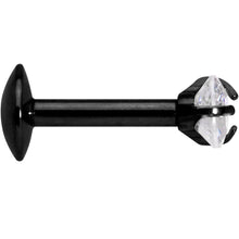 将图片加载到图库查看器,1/4 Clear Heart CZ Black PVD Internally Threaded Labret Monroe