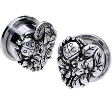 Load image into Gallery viewer, Ladybug Heart Screw Fit Tunnel Plug Set 6mm to 16mm