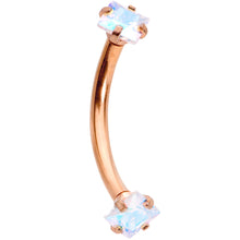 将图片加载到图库查看器,3/8 Clear Gem Anodized Curved Eyebrow Ring Set of 3