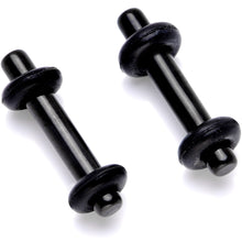 将图片加载到图库查看器,Black Anodized Titanium Micro Straight Plug Set 14G to 8G