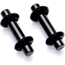 将图片加载到图库查看器,Black Anodized Titanium Micro Straight Plug Set 14G to 8G