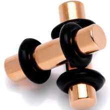 将图片加载到图库查看器,8G Rose Gold Tone Anodized Titanium Micro Straight Plug Set
