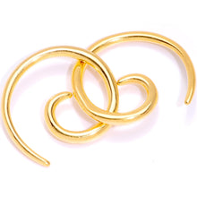 Load image into Gallery viewer, Gold Tone Anodized Titanium Micro Spiral Taper Set 12G ot 6G