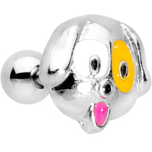 Load image into Gallery viewer, 16G 1/4 Orange White Perfect Pooch Dog Tragus Cartilage Earring