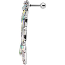 Load image into Gallery viewer, 1/4 Aurora Gem Feathered Cascade Tragus Cartilage Earring