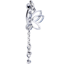 将图片加载到图库查看器,Clear Gem Delightful Dragonfly Dangle Top Mount Belly Ring
