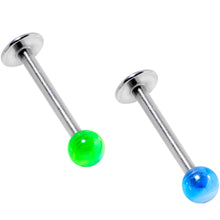 将图片加载到图库查看器,Multi Color Translucent Blast Ball Labret Monroe Set of 4