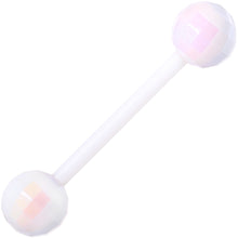 将图片加载到图库查看器,Green Purple Disco Ball Bioplast Barbell Tongue Ring Set of 4
