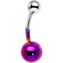 将图片加载到图库查看器,Purple and Steel Tone Two Tone Belly Ring