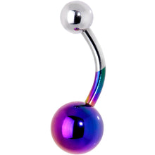 将图片加载到图库查看器,Purple and Steel Tone Two Tone Belly Ring