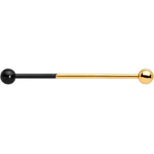 Load image into Gallery viewer, 14G Black and Gold Tone Two Tone Industrial Barbell 38mm