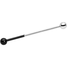 Load image into Gallery viewer, 14G Black and Steel Tone Two Tone Industrial Barbell 38mm