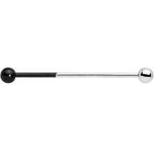 Load image into Gallery viewer, 14G Black and Steel Tone Two Tone Industrial Barbell 38mm