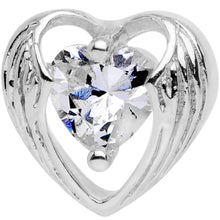 Load image into Gallery viewer, Clear CZ Gem Hugged Heart Cartilage Tragus Earring