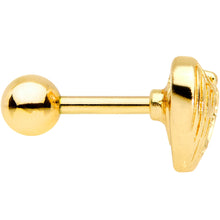 Load image into Gallery viewer, Clear CZ Gem Gold Plated Hugged Heart Cartilage Tragus Earring