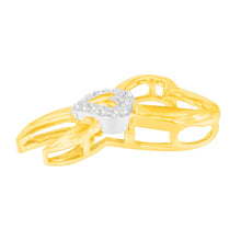 Load image into Gallery viewer, 10K Two-Tone Gold 1/10 cttw Diamond Heart Pendant Necklace (H-I, I1-I2)