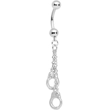将图片加载到图库查看器,Chained Handcuffs Reversible Dangle Belly Ring