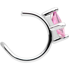 Load image into Gallery viewer, Pink CZ Gem Triangle Bling Non Pierced Ear Cuff