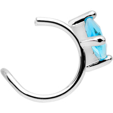 将图片加载到图库查看器,Aqua CZ Gem Triangle Bling Non Pierced Ear Cuff
