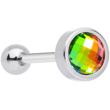 将图片加载到图库查看器,Rainbow Gem Cross Stitch Barbell Tongue Ring