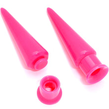 Load image into Gallery viewer, Hot Pink 2 in 1 Interchangeable Screw Fit Plug and Taper Set